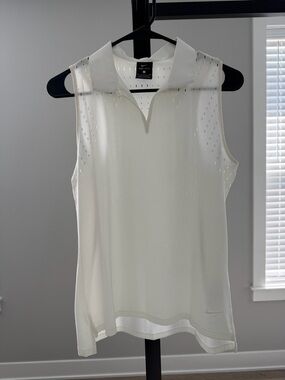 Nike White Sleeveless Polo